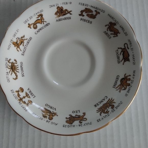 Royal Bone China "Signs of the Zodiac" Saucer Made in England - Picture 7 of 7